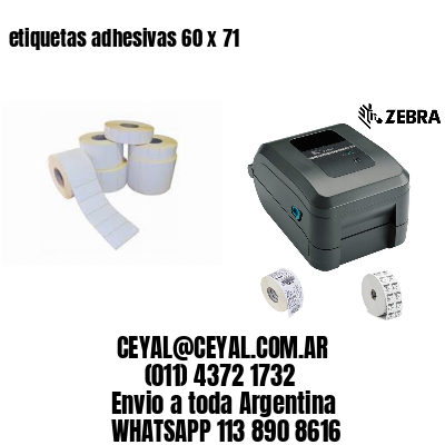 etiquetas adhesivas 60 x 71