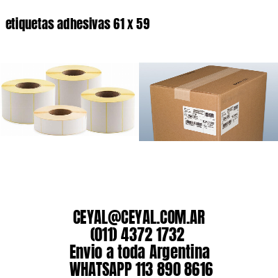 etiquetas adhesivas 61 x 59