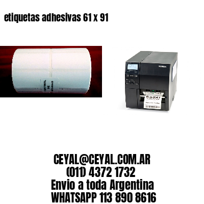 etiquetas adhesivas 61 x 91