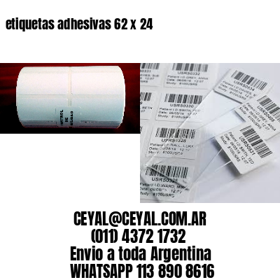 etiquetas adhesivas 62 x 24