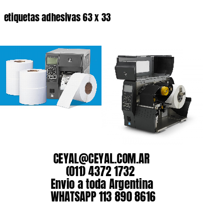 etiquetas adhesivas 63 x 33