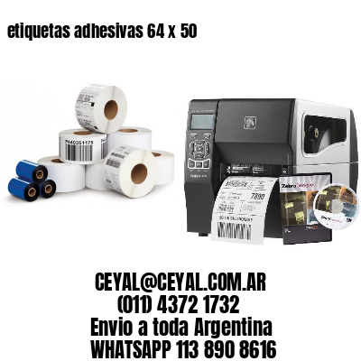 etiquetas adhesivas 64 x 50