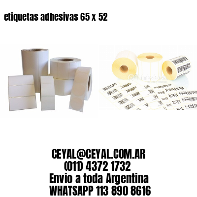 etiquetas adhesivas 65 x 52