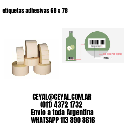 etiquetas adhesivas 68 x 78