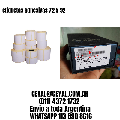 etiquetas adhesivas 72 x 92