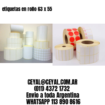 etiquetas en rollo 63 x 55