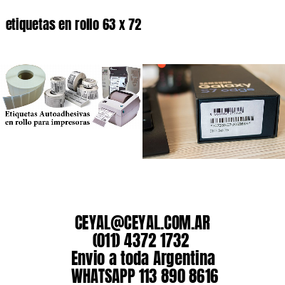 etiquetas en rollo 63 x 72