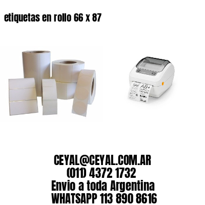 etiquetas en rollo 66 x 87