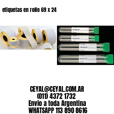 etiquetas en rollo 69 x 24
