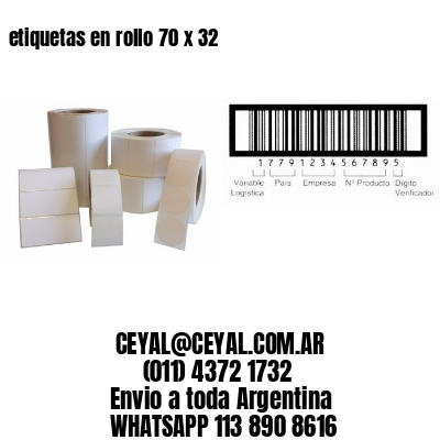 etiquetas en rollo 70 x 32