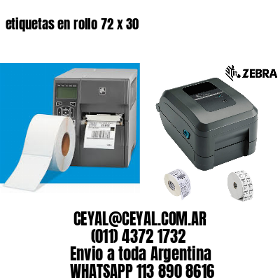 etiquetas en rollo 72 x 30