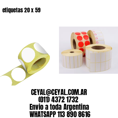 etiquetas 20 x 59