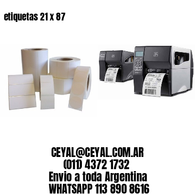 etiquetas 21 x 87