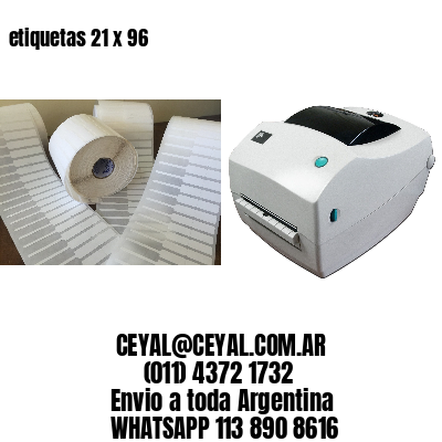 etiquetas 21 x 96