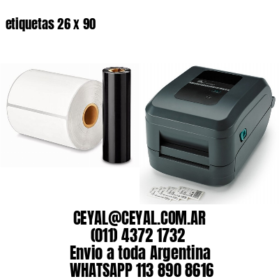 etiquetas 26 x 90