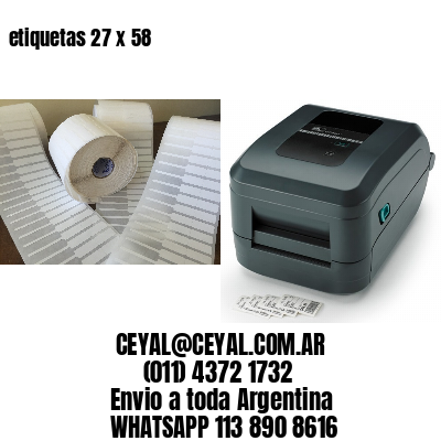 etiquetas 27 x 58