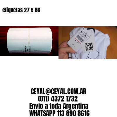 etiquetas 27 x 86