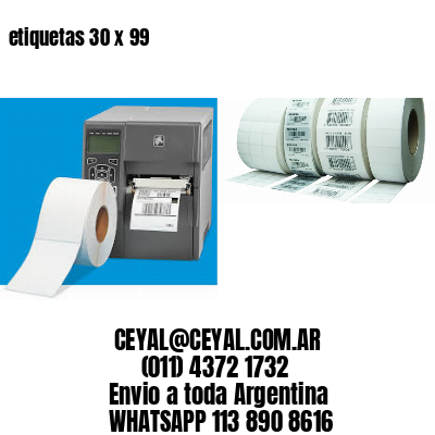 etiquetas 30 x 99