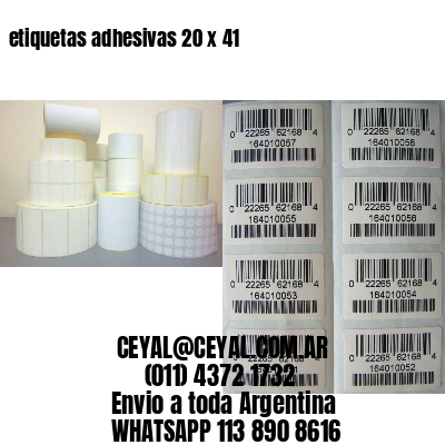 etiquetas adhesivas 20 x 41