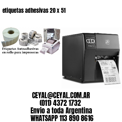 etiquetas adhesivas 20 x 51