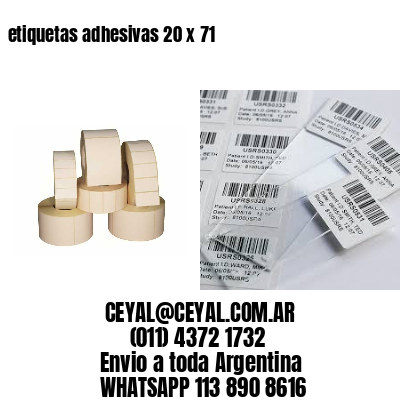 etiquetas adhesivas 20 x 71