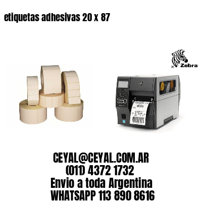 etiquetas adhesivas 20 x 87