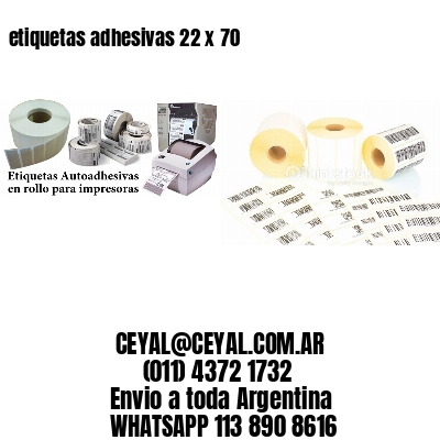 etiquetas adhesivas 22 x 70