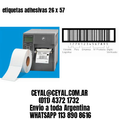 etiquetas adhesivas 26 x 57