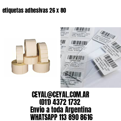 etiquetas adhesivas 26 x 80