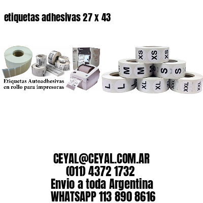 etiquetas adhesivas 27 x 43