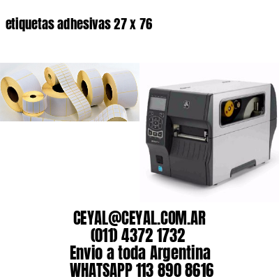 etiquetas adhesivas 27 x 76