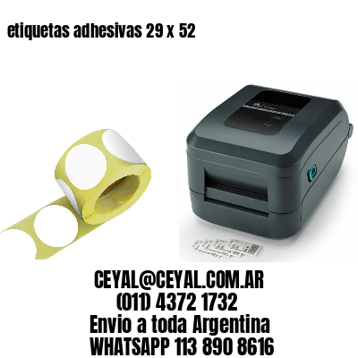 etiquetas adhesivas 29 x 52