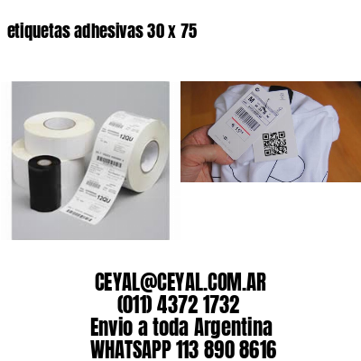 etiquetas adhesivas 30 x 75