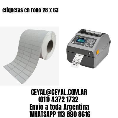 etiquetas en rollo 28 x 63