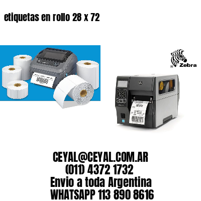 etiquetas en rollo 28 x 72