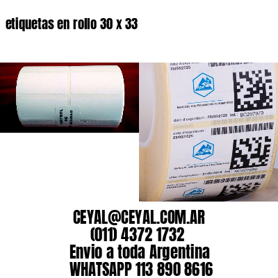 etiquetas en rollo 30 x 33