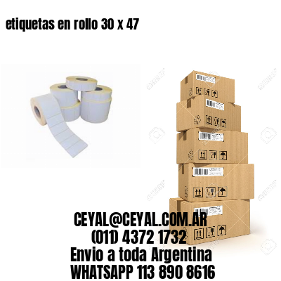 etiquetas en rollo 30 x 47