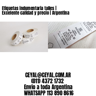 Etiquetas indumentaria talles | Excelente calidad y precio | Argentina