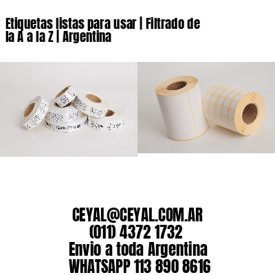 Etiquetas listas para usar | Filtrado de la A a la Z | Argentina