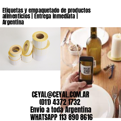 Etiquetas y empaquetado de productos alimenticios | Entrega inmediata | Argentina