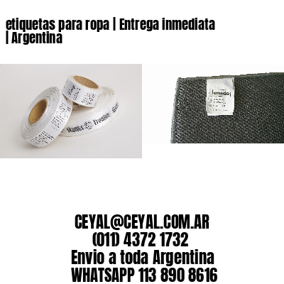 etiquetas para ropa | Entrega inmediata | Argentina