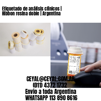 Etiquetado de análisis clínicos | Ribbon resina doble | Argentina