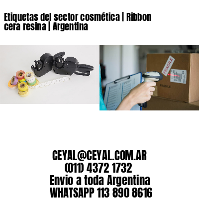 Etiquetas del sector cosmética | Ribbon cera resina | Argentina