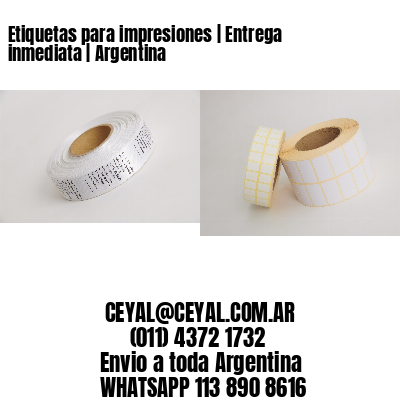 Etiquetas para impresiones | Entrega inmediata | Argentina