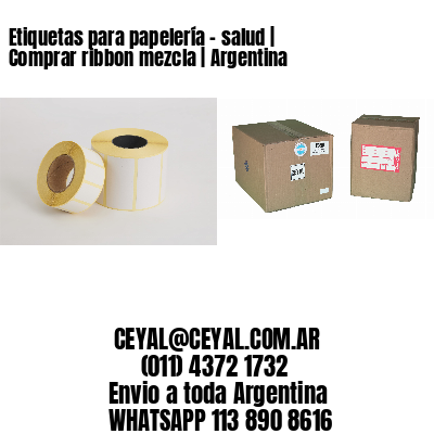 Etiquetas para papelería – salud | Comprar ribbon mezcla | Argentina