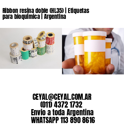 Ribbon resina doble (HL35) | Etiquetas para bioquímica | Argentina