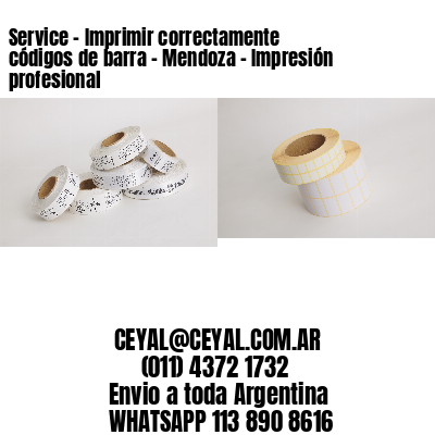 Service – Imprimir correctamente códigos de barra – Mendoza – Impresión profesional