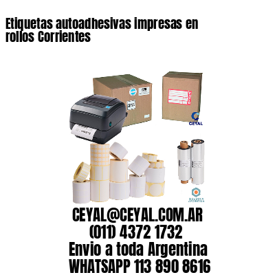 Etiquetas autoadhesivas impresas en rollos Corrientes