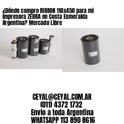 ¿Dónde compro RIBBON 110×450 para mi impresora ZEBRA en Costa Esmeralda Argentina? Mercado Libre