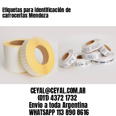 Etiquetas para identificación de carrocerías Mendoza